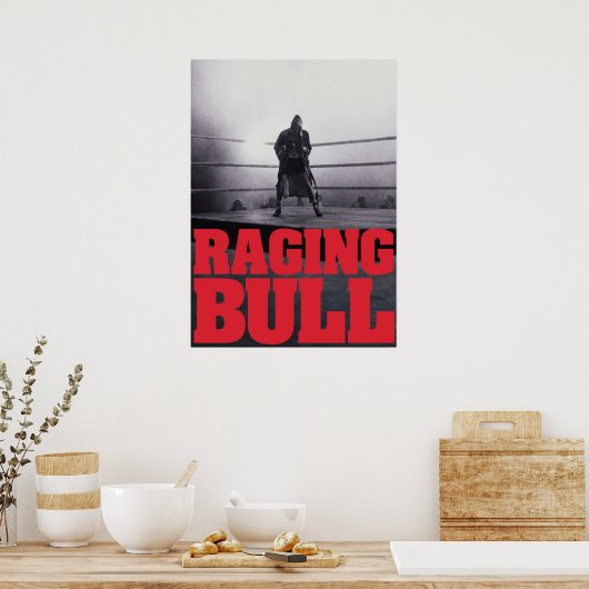 Raging Bull-titel Poster (Keuken)