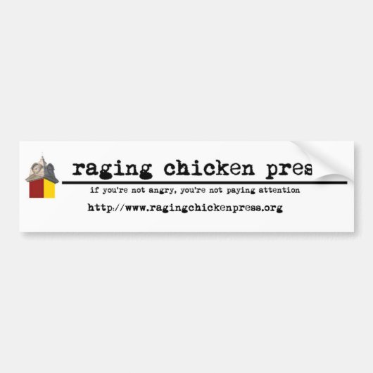 Raging Chicken Press Bumpersticker (Voorkant)