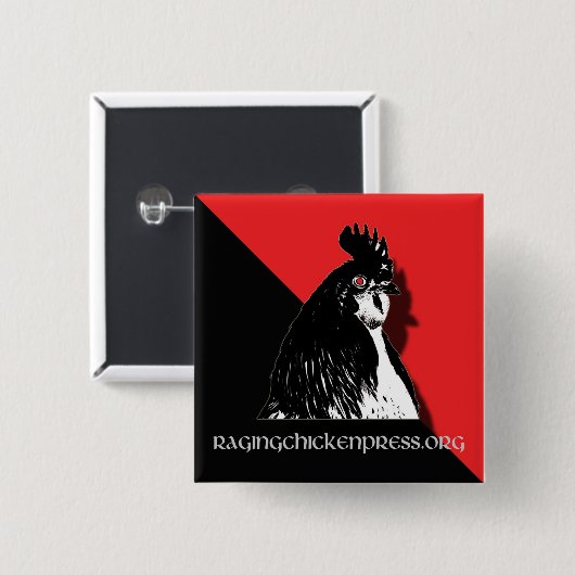 Raging Chicken Press Button (Voorkant /achterkant)