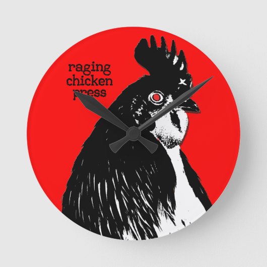 Raging Chicken Press-klok Ronde Klok (Voorkant)