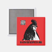 Raging Chicken Press magneet (Voorkant / Achterkant)