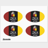 Raging Chicken Press Ovale Tri-Color Sticker (Vel)