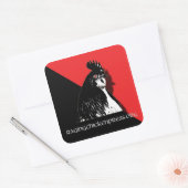 Raging Chicken Press Rode en Zwarte Sticker (Envelop)