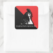 Raging Chicken Press Rode en Zwarte Sticker (Tas)