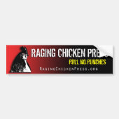 Raging Chicken Pull No Punches Bumpersticker (Voorkant)