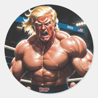 Raging Donny T (MMA/Wrestling MAGA Superstar) Ronde Sticker