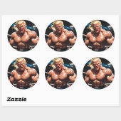 Raging Donny T (MMA/Wrestling MAGA Superstar) Ronde Sticker (Vel)