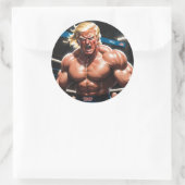 Raging Donny T (MMA/Wrestling MAGA Superstar) Ronde Sticker (Tas)