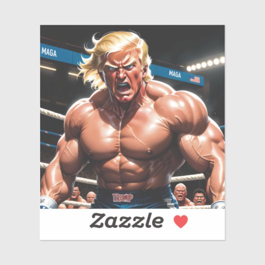 Raging Donny T (MMA/Wrestling MAGA Superstar) Sticker (Vel)
