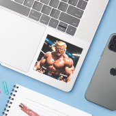 Raging Donny T (MMA/Wrestling MAGA Superstar) Sticker (Laptop met iPhone)