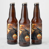 Raging Dragon Solar Eclipse Aanpassen Set van 6 Bier Etiket (Flessen)