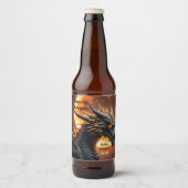 Raging Dragon Solar Eclipse Aanpassen Set van 6 Bier Etiket (Voorkant)