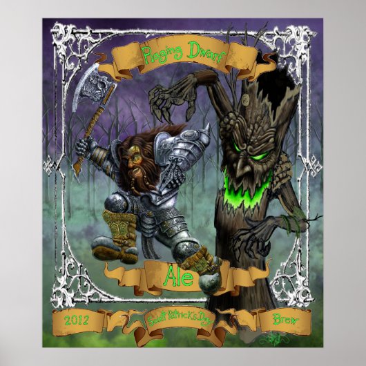 Raging Dwarf Ale Poster (Voorkant)
