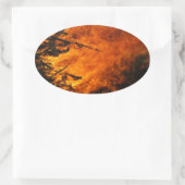 Raging Fire Ovale Sticker (Tas)