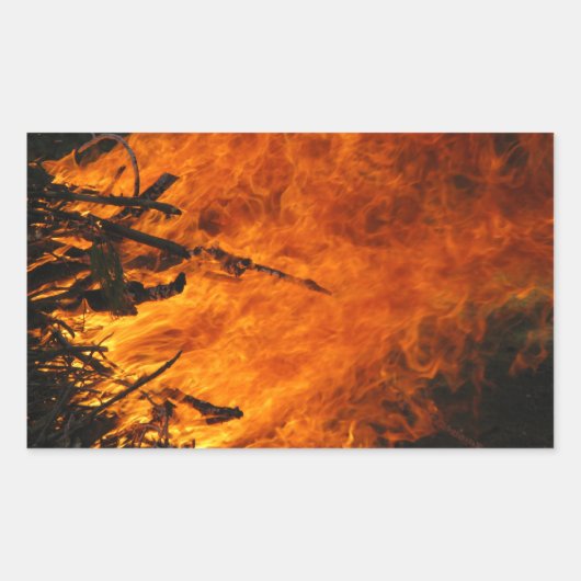 Raging Fire Rechthoekige Sticker (Voorkant)