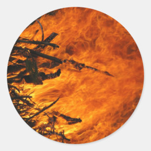 Raging Fire Ronde Sticker