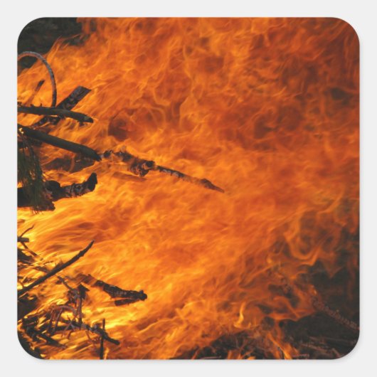 Raging Fire Vierkante Sticker (Voorkant)