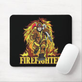 Raging Flams Firefighter Muismat (Met muis)