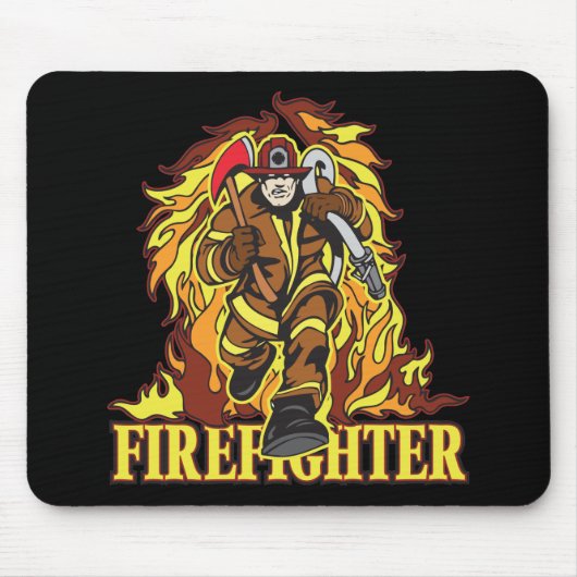 Raging Flams Firefighter Muismat (Voorkant)