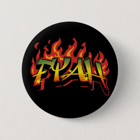 Raging Fyah Speld Ronde Button 5,7 Cm (Voorkant)