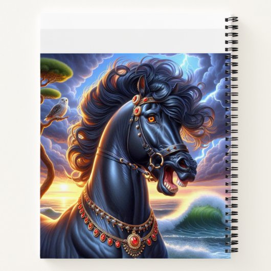 Raging Horse Lightning Notitieboek (Achterkant)