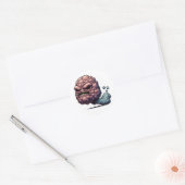 Raging Toot Komisch woedend scheet Ronde Sticker (Envelop)