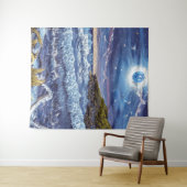 Raging Waves Midnight Sky Wandkleed (In Situ (horizontaal))