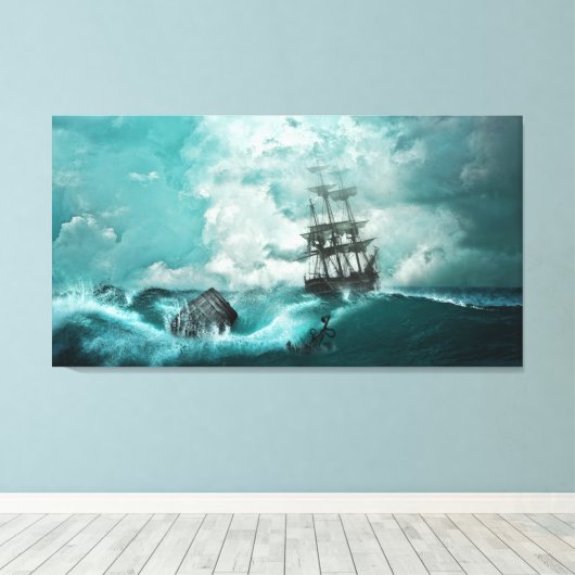 Raging-Zee Canvas Afdruk (Insitu (Houten vloer))