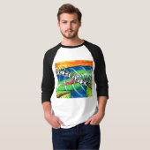 Raglan "Fire Sky Tube" met 3/4 sleeve T-shirt (Voorkant volledig)