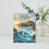 Raglan Nieuw-Zeeland Briefkaart (Staand voorkant)