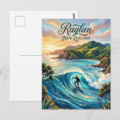 Raglan Nieuw-Zeeland Briefkaart (Voorkant / Achterkant)