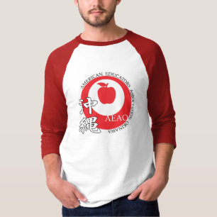 Raglan T-shirt met groot Logo (rood)
