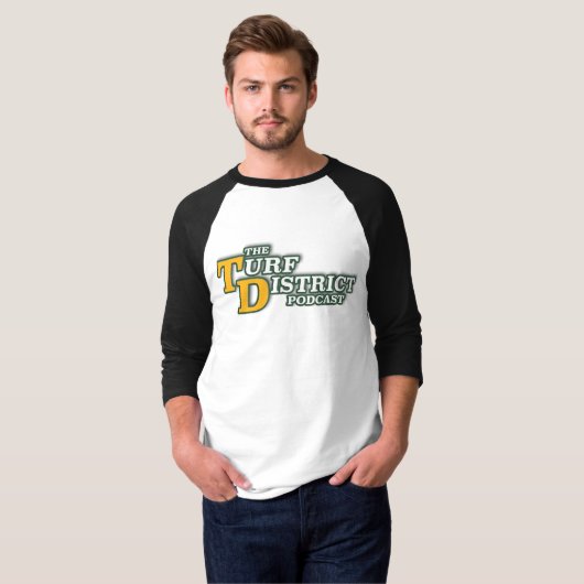 Raglan T-shirt met logo (Voorkant volledig)