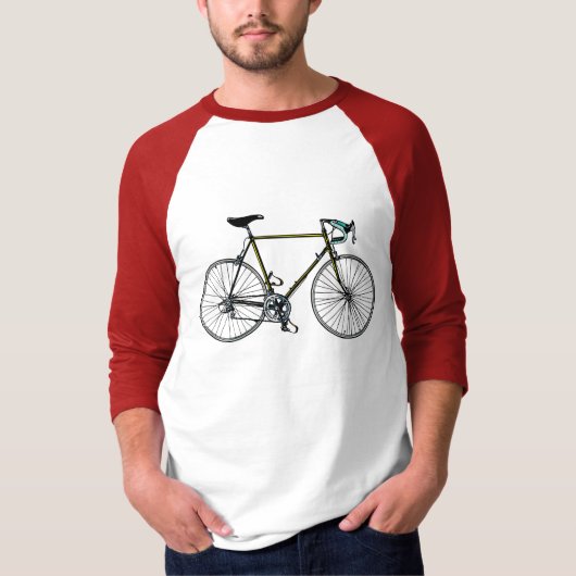 Raglan van het Sleeve van de Cyclusbasis 3/4 T-shirt (Voorkant)