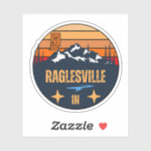 Raglesville, Indiana Sticker (Vel)