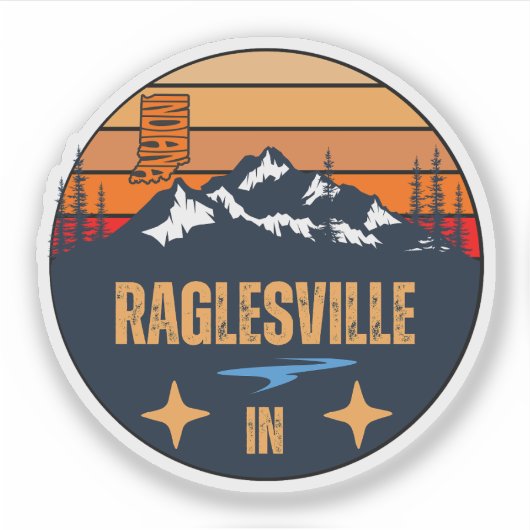 Raglesville, Indiana Sticker (Voorkant)