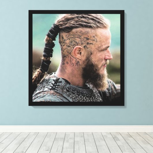 Ragnar Lothbrok Canvas Afdruk (Insitu (Houten vloer))