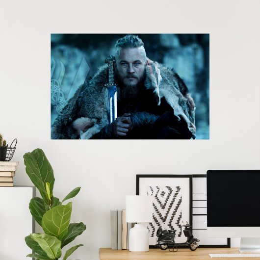 Ragnar Lothbrok viking Poster (Thuiskantoor)