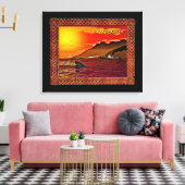 Ragnarok voor walvissen canvas afdruk (Insitu (Woonkamer))