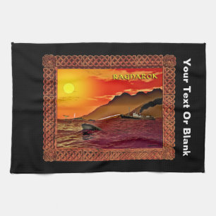 Ragnarok voor walvissen theedoek