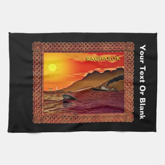 Ragnarok voor walvissen theedoek (Horizontaal)