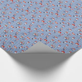 Ragnisch Ann en Andy op Dark Blue Gingham Cadeaupapier (Hoek)