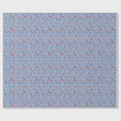 Ragnisch Ann en Andy op Dark Blue Gingham Cadeaupapier (Vlak)