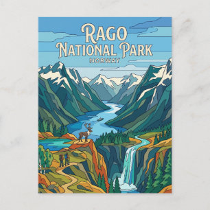 Rago Nationaal Park Noorwegen Briefkaart