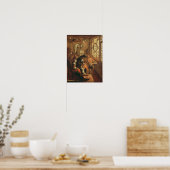 Ragotin Behandeld met een Cuppingglas Poster (Keuken)