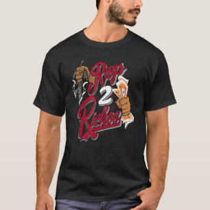 Rags 2 Rondje achteraan kardinaal Rood 3s overeenk T-shirt