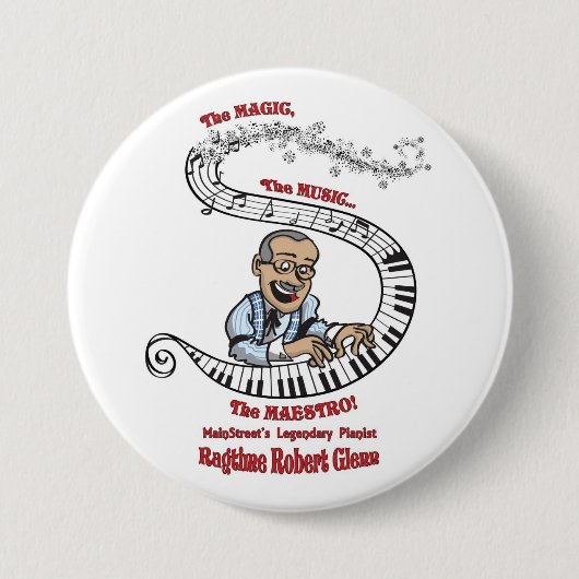 Ragtime Robert MainStreet Piano Button (Voorkant)