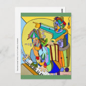 "Ragtime Scene" door Ruchell Alexander Briefkaart (Voorkant / Achterkant)