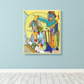 "Ragtime Scene" door Ruchell Alexander Canvas Afdruk (Insitu (Houten vloer))