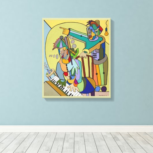 "Ragtime Scene" door Ruchell Alexander Canvas Afdruk (Insitu (Houten vloer))
